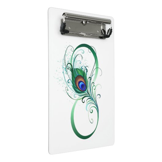 Infiniteitssymbool met Peacockdoether Mini Klembord (Schuin)