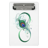 Infiniteitssymbool met Peacockdoether Mini Klembord (Voorkant)