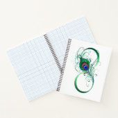 Infiniteitssymbool met Peacockdoether Notitieboek (Binnen)