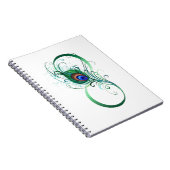 Infiniteitssymbool met Peacockdoether Notitieboek (Rechterzijde)
