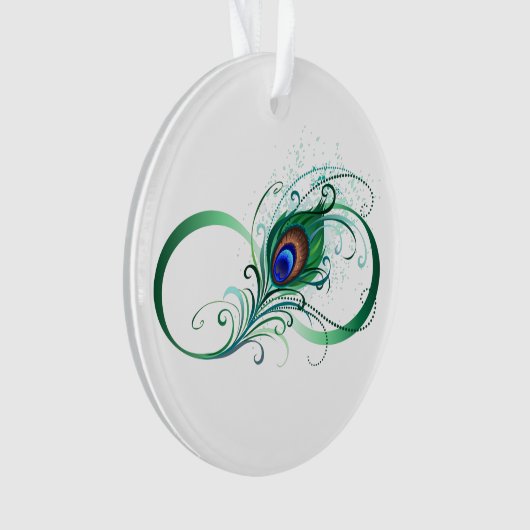 Infiniteitssymbool met Peacockdoether Ornament (voorkant)