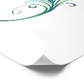 Infiniteitssymbool met Peacockdoether Poster (Hoek)