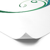 Infiniteitssymbool met Peacockdoether Poster (Hoek)