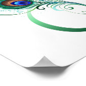 Infiniteitssymbool met Peacockdoether Poster (Hoek)