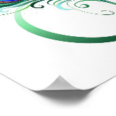 Infiniteitssymbool met Peacockdoether Poster (Hoek)