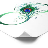 Infiniteitssymbool met Peacockdoether Poster (Hoek)