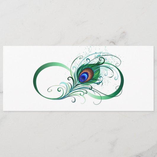 Infiniteitssymbool met Peacockdoether Programma (Voorkant)