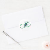 Infiniteitssymbool met Peacockdoether Ronde Sticker (Envelop)