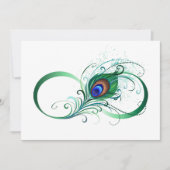 Infiniteitssymbool met Peacockdoether Save The Date (Voorkant)