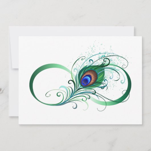 Infiniteitssymbool met Peacockdoether Save The Date (Voorkant)