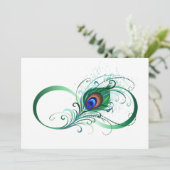 Infiniteitssymbool met Peacockdoether Save The Date (Staand voorkant)