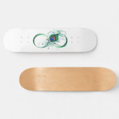 Infiniteitssymbool met Peacockdoether Skateboard (Horizontaal)