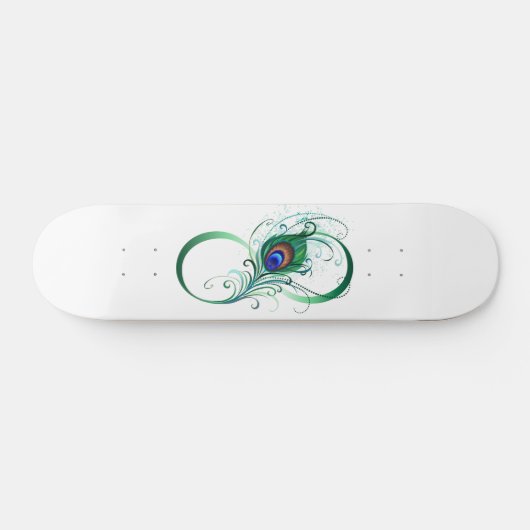 Infiniteitssymbool met Peacockdoether Skateboard (Horizontaal)