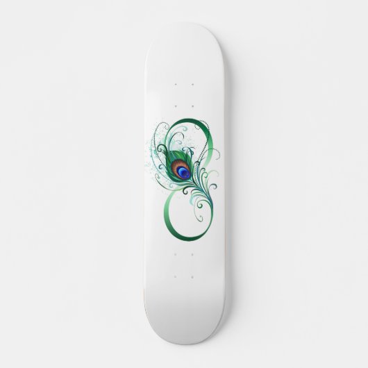 Infiniteitssymbool met Peacockdoether Skateboard (Voorkant)
