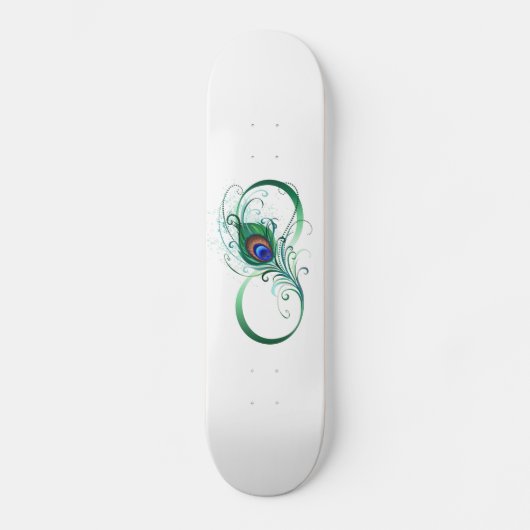 Infiniteitssymbool met Peacockdoether Skateboard (Voorkant)