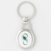 Infiniteitssymbool met Peacockdoether Sleutelhanger (Voorkant)