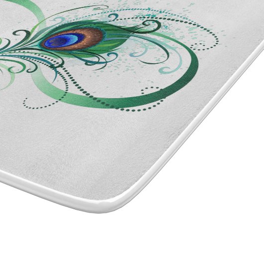 Infiniteitssymbool met Peacockdoether Snijplank (Hoek)