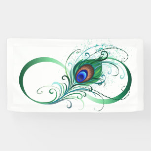 Infiniteitssymbool met Peacockdoether Spandoek