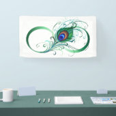 Infiniteitssymbool met Peacockdoether Spandoek (Beurs)