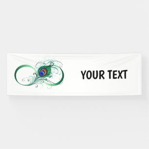 Infiniteitssymbool met Peacockdoether Spandoek