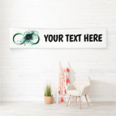 Infiniteitssymbool met Peacockdoether Spandoek (Insitu)