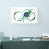 Infiniteitssymbool met Peacockdoether Spandoek (Beurs)