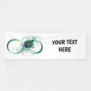 Infiniteitssymbool met Peacockdoether Spandoek