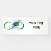 Infiniteitssymbool met Peacockdoether Spandoek (Horizontaal)