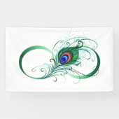 Infiniteitssymbool met Peacockdoether Spandoek (Horizontaal)
