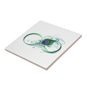 Infiniteitssymbool met Peacockdoether Tegeltje (Zijkant)