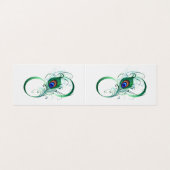 Infiniteitssymbool met Peacockdoether Visitekaartjes (Buitenkant ongevouwen)