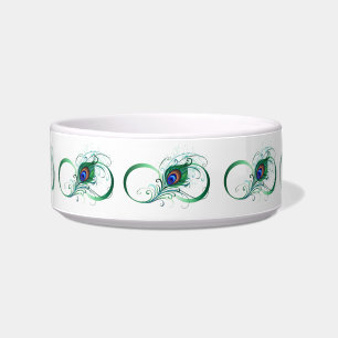 Infiniteitssymbool met Peacockdoether Voerbakje