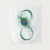 Infiniteitssymbool met Peacockdoether Wandkleed (Voorkant)