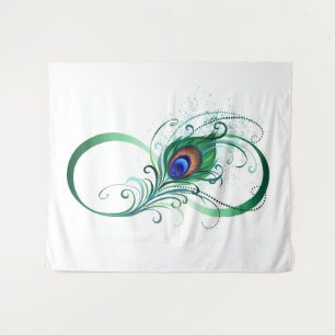 Infiniteitssymbool met Peacockdoether Wandkleed