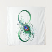 Infiniteitssymbool met Peacockdoether Wandkleed (Voorkant (horizontaal))