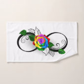 Infiniteitssymbool met regenboogRoos Bad Handdoek (Handdoek)