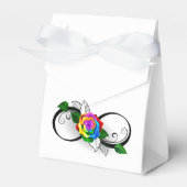 Infiniteitssymbool met regenboogRoos Bedankdoosjes (Voorkant Zijde)