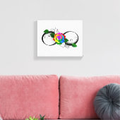 Infiniteitssymbool met regenboogRoos Canvas Afdruk (Insitu (Woonkamer))