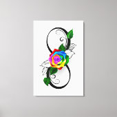 Infiniteitssymbool met regenboogRoos Canvas Afdruk (Voorkant)