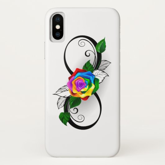 Infiniteitssymbool met regenboogRoos Case-Mate iPhone Case (Achterkant)