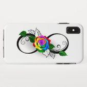 Infiniteitssymbool met regenboogRoos Case-Mate iPhone Case (Achterkant (horizontaal))