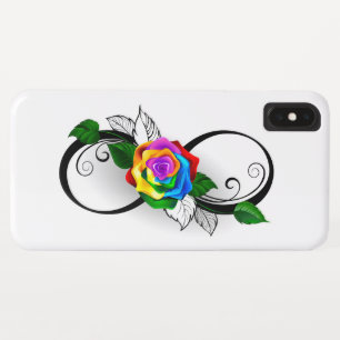 Infiniteitssymbool met regenboogRoos iPhone XS Max Hoesje