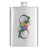 Infiniteitssymbool met regenboogRoos Flacon (Voorkant)