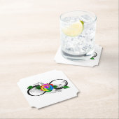 Infiniteitssymbool met regenboogRoos Kartonnen Onderzetters (Insitu)