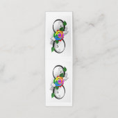 Infiniteitssymbool met regenboogRoos Klantenkaartje (Buitenkant ongevouwen)