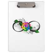 Infiniteitssymbool met regenboogRoos Klembord (Voorkant)