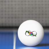 Infiniteitssymbool met regenboogRoos Pingpongballen (Net)