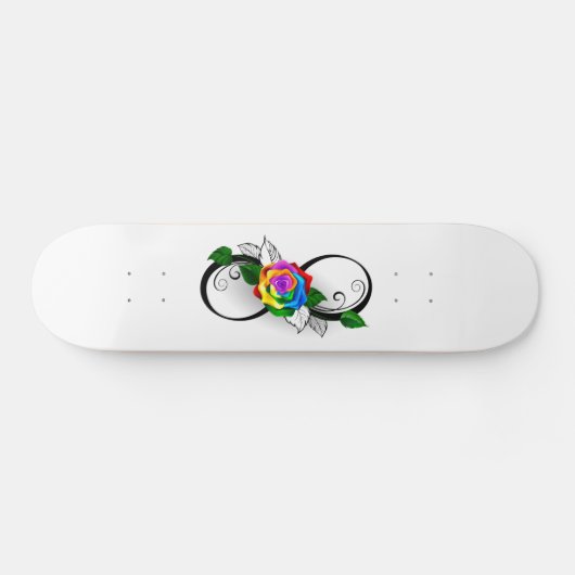 Infiniteitssymbool met regenboogRoos Skateboard (Horizontaal)
