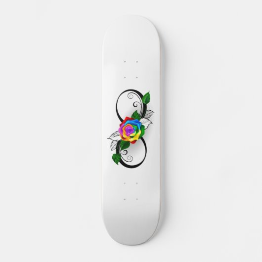 Infiniteitssymbool met regenboogRoos Skateboard (Voorkant)