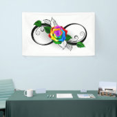 Infiniteitssymbool met regenboogRoos Spandoek (Beurs)